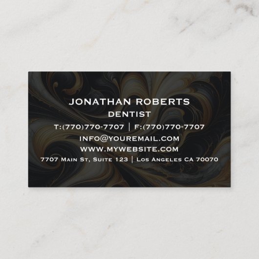 モダンプロフェッショナルミニマリストExecutive Generic B 名刺 (裏面)