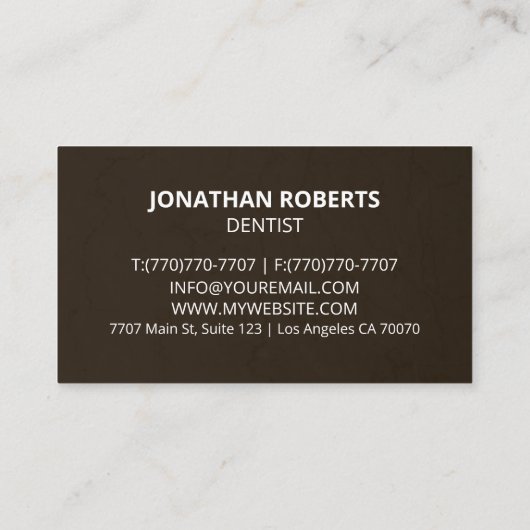 モダンプロフェッショナルミニマリストExecutive Generic B 名刺 (裏面)