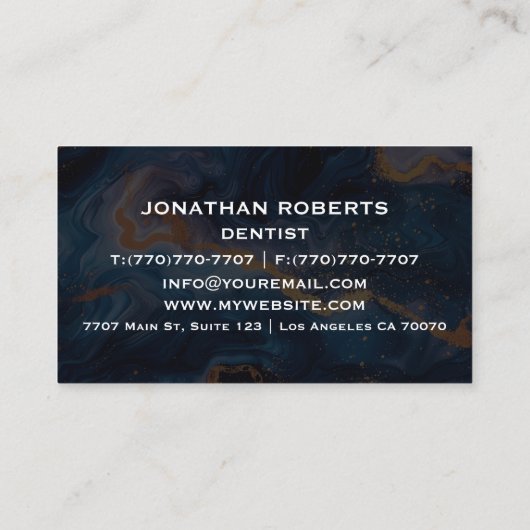 モダンプロフェッショナルミニマリストExecutive Generic B 名刺 (裏面)