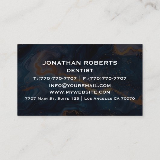 モダンプロフェッショナルミニマリストExecutive Generic B 名刺 (裏面)