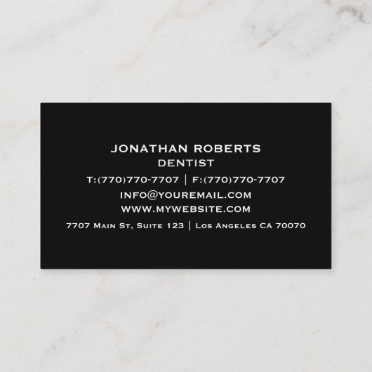 モダンプロフェッショナルミニマリストExecutive Generic B 名刺 (裏面)