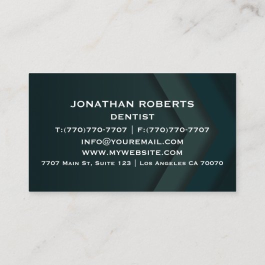 モダンプロフェッショナルミニマリストExecutive Generic B 名刺 (裏面)