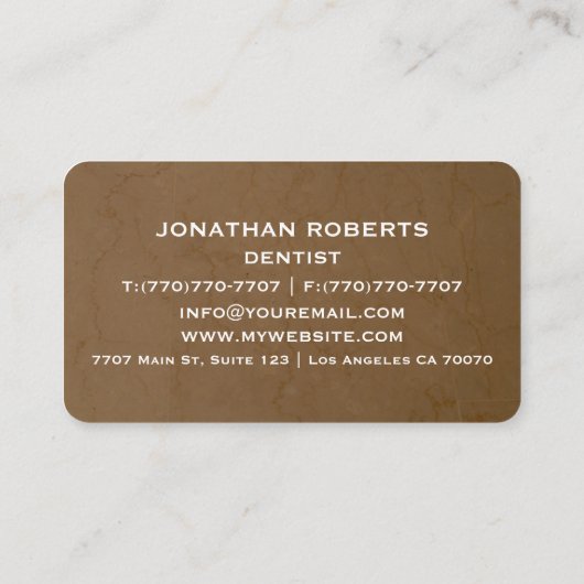 モダンプロフェッショナルミニマリストExecutive Generic B 名刺 (裏面)