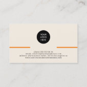 モダンプロフェッショナルミニマルのシックなロゴ写真 名刺 (裏面)