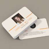 モダンプロフェッショナルミニマルのシックなロゴ写真 名刺