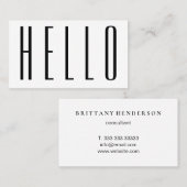 モダンプロフェッショナルミニマルはっきりしたリスト 名刺 (正面/裏面)