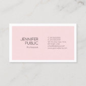 モダンプロフェッショナルミニマルエレガントリストピンクプレーン 名刺