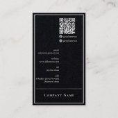 モダンプロフェッショナルミニマルタイポグラフィブラック 名刺 (裏面)