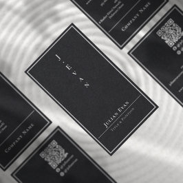 モダンプロフェッショナルミニマルタイポグラフィブラック 名刺