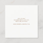 モダンプロフェッショナルミニマルダークグリーン スクエア名刺 (裏面)