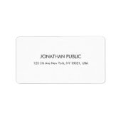 モダンプロフェッショナルミニマルテンプレートアドレス ラベル (正面)