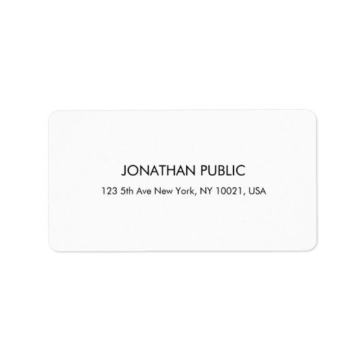モダンプロフェッショナルミニマルテンプレートアドレス ラベル (正面)