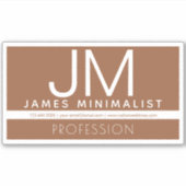 モダンプロフェッショナルミニマルデザイン |ブラウンとホワイト シール (正面)