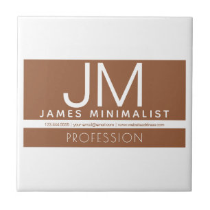 モダンプロフェッショナルミニマルデザイン  ブラウンとホワイト タイル