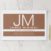 モダンプロフェッショナルミニマルデザイン |ブラウンとホワイト ペーパーパッド (インサイチュ)