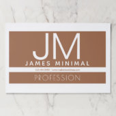 モダンプロフェッショナルミニマルデザイン |ブラウンとホワイト ペーパーパッド (正面)