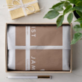 モダンプロフェッショナルミニマルデザイン |ブラウンとホワイト 薄葉紙 (ギフト)