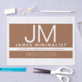 モダンプロフェッショナルミニマルデザイン |ブラウンとホワイト 薄葉紙 (クラフト)