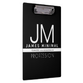 モダンプロフェッショナルミニマルデザイン | ブラック&ホワイト クリップボード (右)