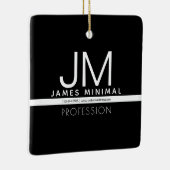 モダンプロフェッショナルミニマルデザイン | ブラック&ホワイト セラミックオーナメント (右)