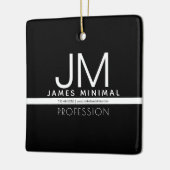 モダンプロフェッショナルミニマルデザイン | ブラック&ホワイト セラミックオーナメント (左)