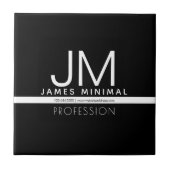 モダンプロフェッショナルミニマルデザイン | ブラック&ホワイト タイル (正面)