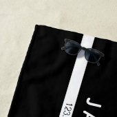 モダンプロフェッショナルミニマルデザイン | ブラック&ホワイト ビーチタオル (インサイチュ)