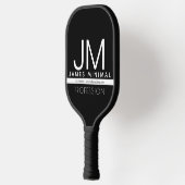 モダンプロフェッショナルミニマルデザイン | ブラック&ホワイト ピックルボールラケット (左)