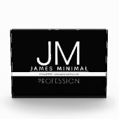 モダンプロフェッショナルミニマルデザイン | ブラック&ホワイト フォトブロック (正面)