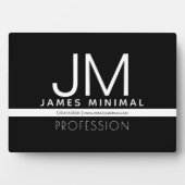 モダンプロフェッショナルミニマルデザイン | ブラック&ホワイト フォトプラーク (正面)