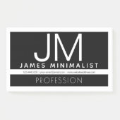 モダンプロフェッショナルミニマルデザイン | ブラック&ホワイト ポストイット (正面)