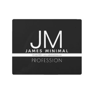 モダンプロフェッショナルミニマルデザイン   ブラック&ホワイト メタルプリント