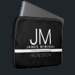 モダンプロフェッショナルミニマルデザイン | ブラック&ホワイト ラップトップスリーブ<br><div class="desc">モダン完全にカスタマイズ可能なデザインテンプレート好きなように編集する！</div>