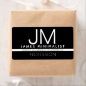 モダンプロフェッショナルミニマルデザイン | ブラック&ホワイト ラベル (インサイチュ)