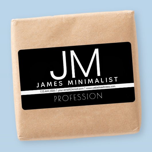 モダンプロフェッショナルミニマルデザイン | ブラック&ホワイト ラベル