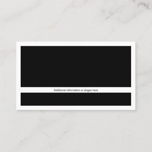 モダンプロフェッショナルミニマルデザイン | ブラック&ホワイト 名刺 (裏面)