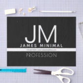 モダンプロフェッショナルミニマルデザイン | ブラック&ホワイト 薄葉紙 (クラフト)