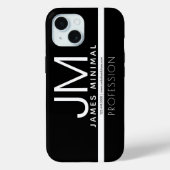モダンプロフェッショナルミニマルデザイン | ブラック&ホワイト Case-Mate iPhoneケース (裏面)