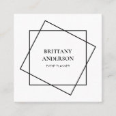 モダンプロフェッショナルミニマル幾何学模様 スクエア名刺 (正面)