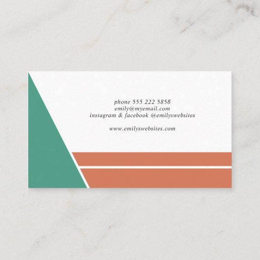 モダンプロフェッショナルミニマル幾何学 名刺 (裏面)