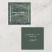 モダンプロフェッショナルミニマル手書きブラックS スクエア名刺 (正面/裏面)