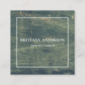 モダンプロフェッショナルミニマル手書きブラックS スクエア名刺 (正面)