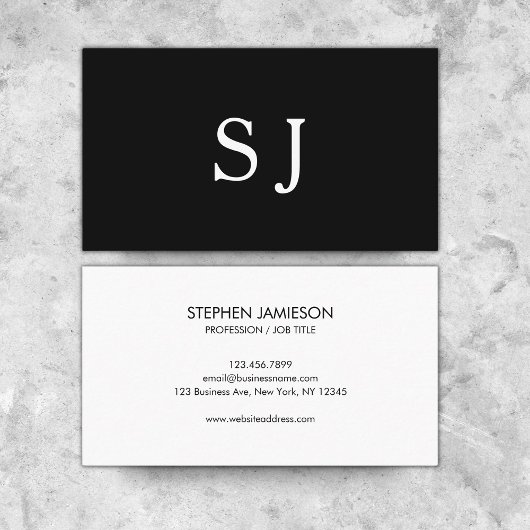 モダンプロフェッショナルミニマル白黒 名刺