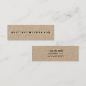 モダンプロフェッショナルミニマル素朴リストクラフト スキニー名刺 (正面/裏面)