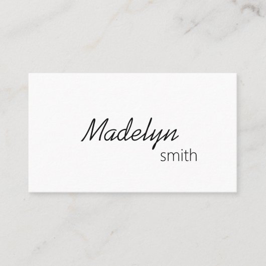 モダンプロフェッショナルミニマル美容師QRコード 名刺 (正面)