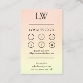 モダンプロフェッショナルメイクアップアーティスト賞 ロイヤリティカード (裏面)