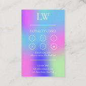 モダンプロフェッショナルメイクアップアーティスト賞 ロイヤリティカード (裏面)