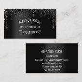 モダンプロフェッショナルメイクアップイベントブラックドリップスパーク 名刺 (正面/裏面)