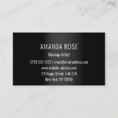 モダンプロフェッショナルメイクアップイベントブラックドリップスパーク 名刺 (裏面)