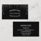 モダンプロフェッショナルメイクアップイベントブラックドリップスラッシュズ 名刺 (正面/裏面)